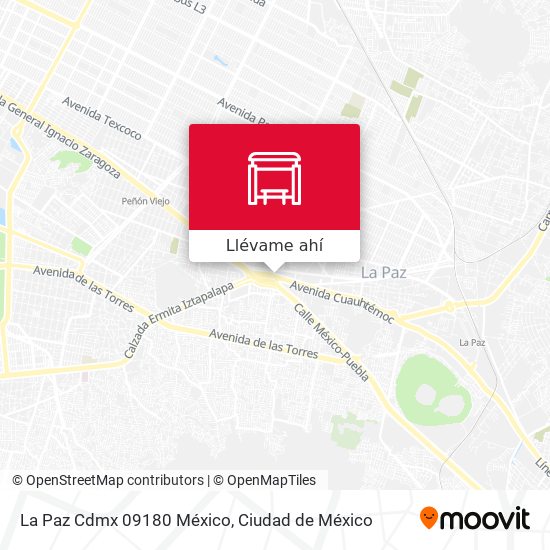 Mapa de La Paz Cdmx 09180 México