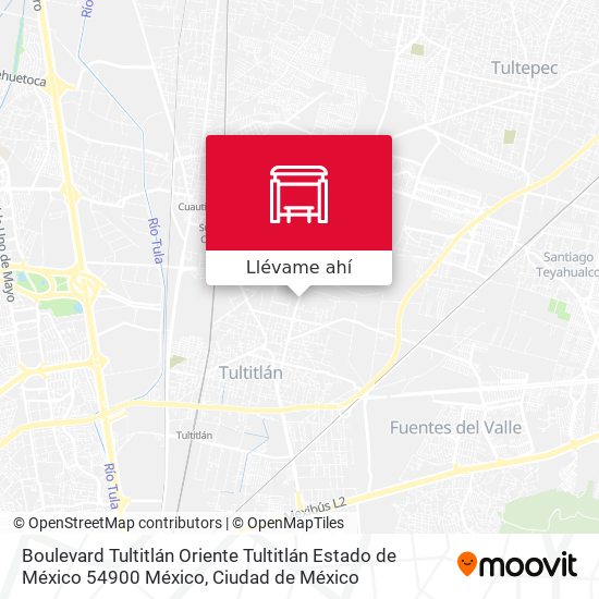 Mapa de Boulevard Tultitlán Oriente Tultitlán Estado de México 54900 México