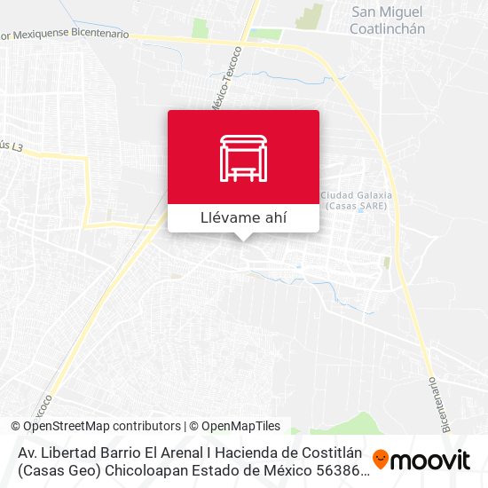 ¿Cómo llegar a Av. Libertad Barrio El Arenal I Hacienda de Costitlán (Casas Geo) Chicoloapan