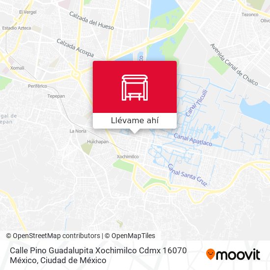 Mapa de Calle Pino Guadalupita Xochimilco Cdmx 16070 México