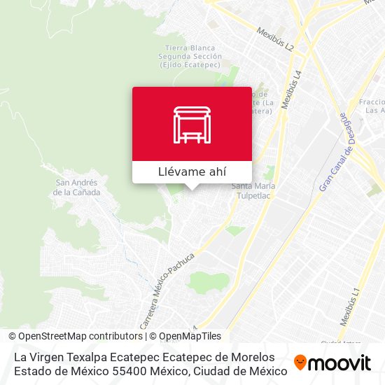 Mapa de La Virgen Texalpa Ecatepec Ecatepec de Morelos Estado de México 55400 México