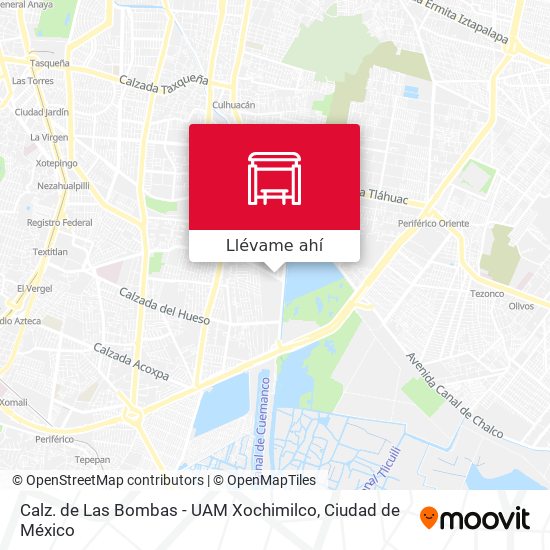 Mapa de Calz. de Las Bombas - UAM Xochimilco