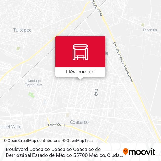 Mapa de Boulevard Coacalco Coacalco Coacalco de Berriozábal Estado de México 55700 México