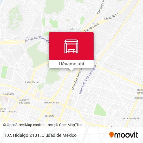 Mapa de F.C. Hidalgo 2101