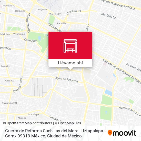 Mapa de Guerra de Reforma Cuchillas del Moral I Iztapalapa Cdmx 09319 México