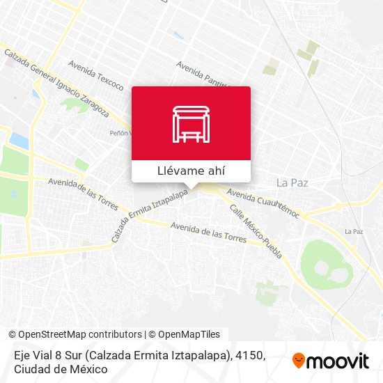 Mapa de Eje Vial 8 Sur (Calzada Ermita Iztapalapa), 4150