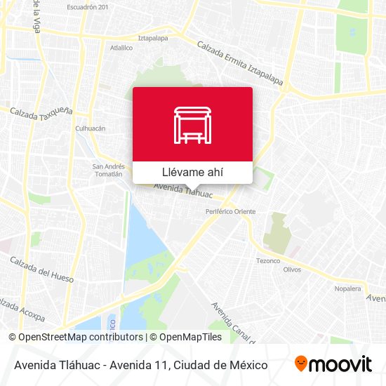 Mapa de Avenida Tláhuac - Avenida 11