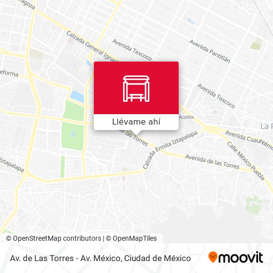 Mapa de Av. de Las Torres - Av. México