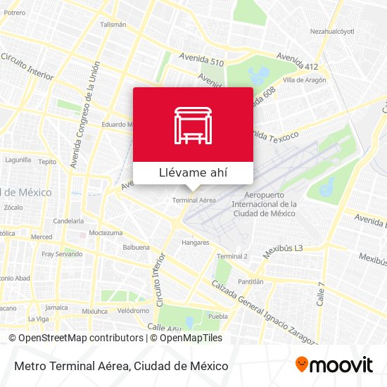 Mapa de Metro Terminal Aérea