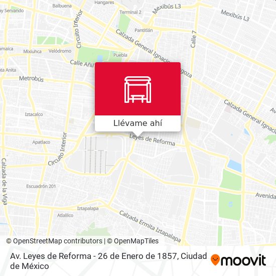 Mapa de Av. Leyes de Reforma - 26 de Enero de 1857