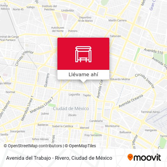 Mapa de Avenida del Trabajo - Rivero