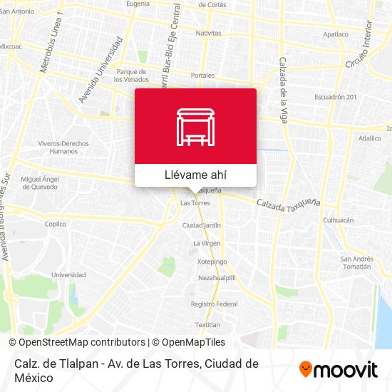 Cómo llegar a Calz. de Tlalpan - Av. de Las Torres en Benito Juárez en  Autobús o Metro?