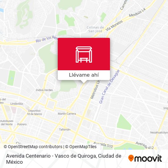 Mapa de Avenida Centenario - Vasco de Quiroga