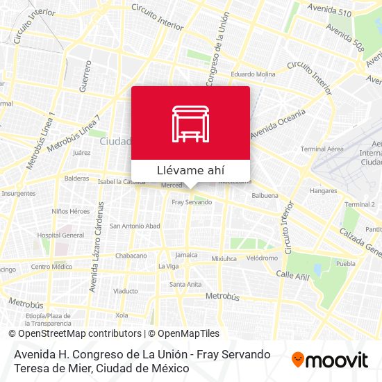 Mapa de Avenida H. Congreso de La Unión - Fray Servando Teresa de Mier