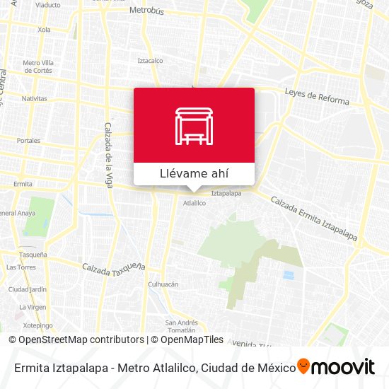 Mapa de Ermita Iztapalapa - Metro Atlalilco