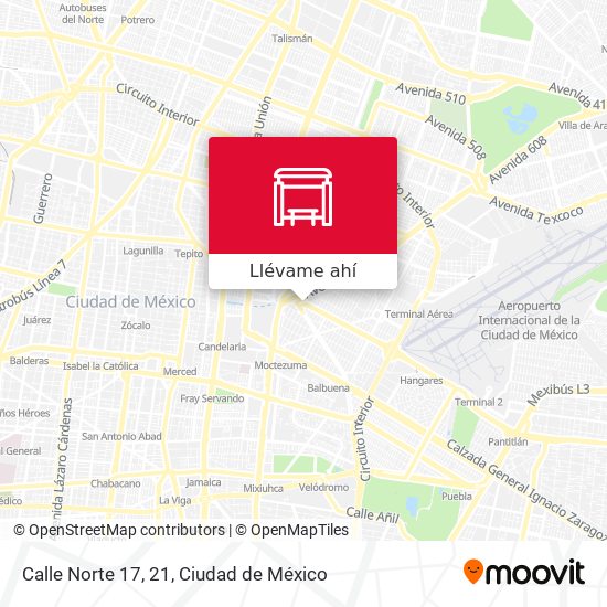 Mapa de Calle Norte 17, 21