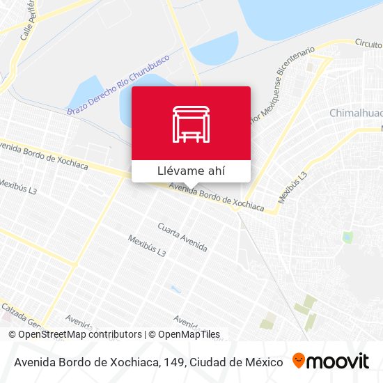 Mapa de Avenida Bordo de Xochiaca, 149