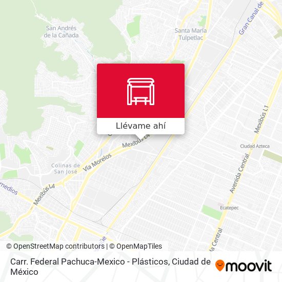 Mapa de Carr. Federal Pachuca-Mexico - Plásticos