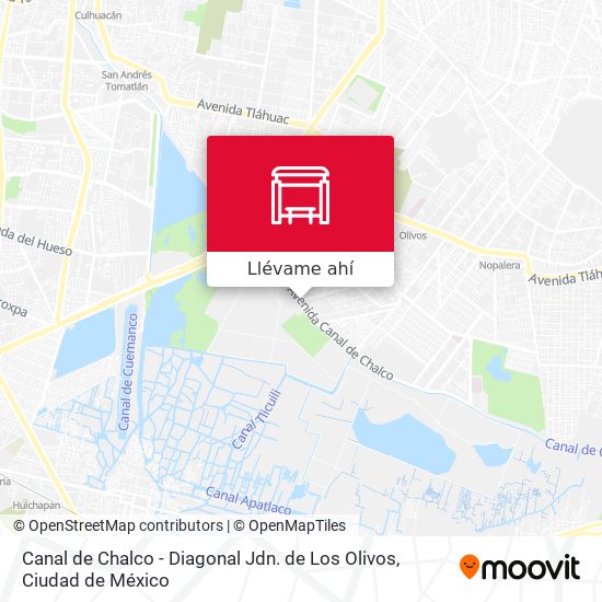 Mapa de Canal de Chalco - Diagonal Jdn. de Los Olivos