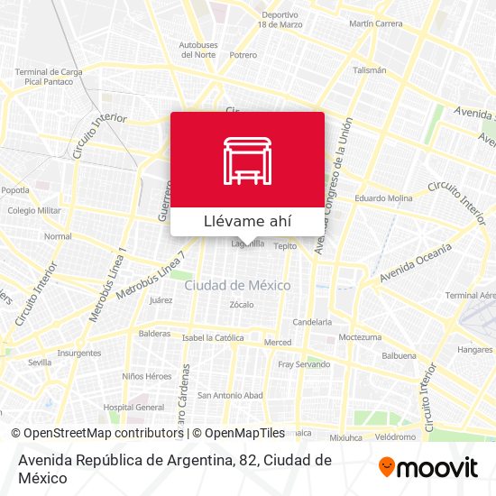 Mapa de Avenida República de Argentina, 82