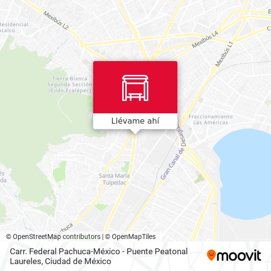 Mapa de Carr. Federal Pachuca-México - Puente Peatonal Laureles