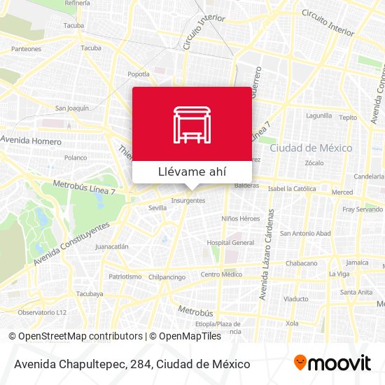 Mapa de Avenida Chapultepec, 284