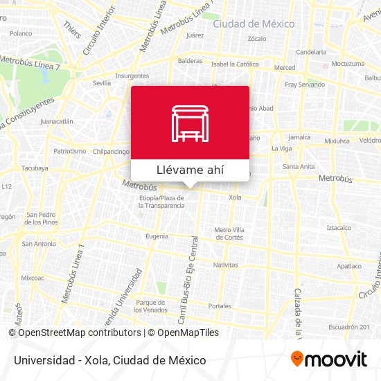Mapa de Universidad - Xola