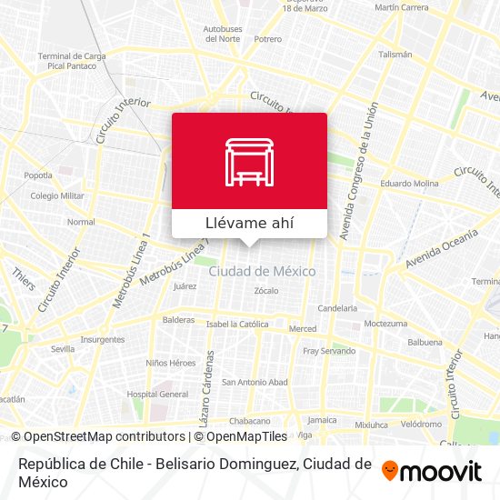 Mapa de República de Chile - Belisario Dominguez