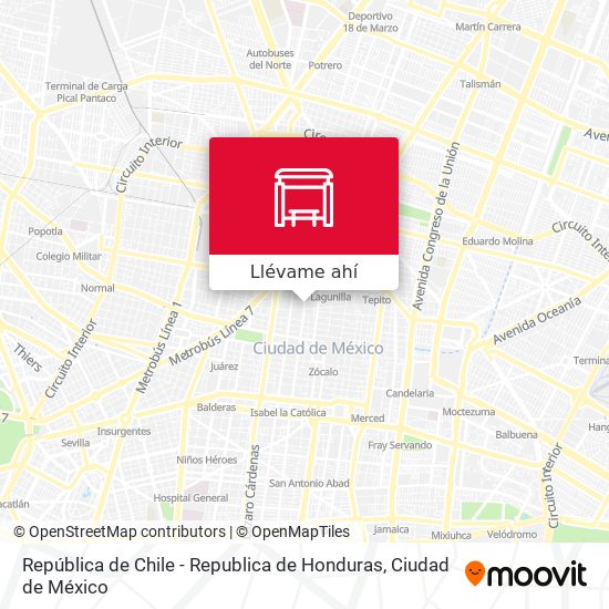 Mapa de República de Chile - Republica de Honduras