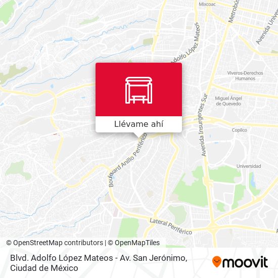 Mapa de Blvd. Adolfo López Mateos - Av. San Jerónimo