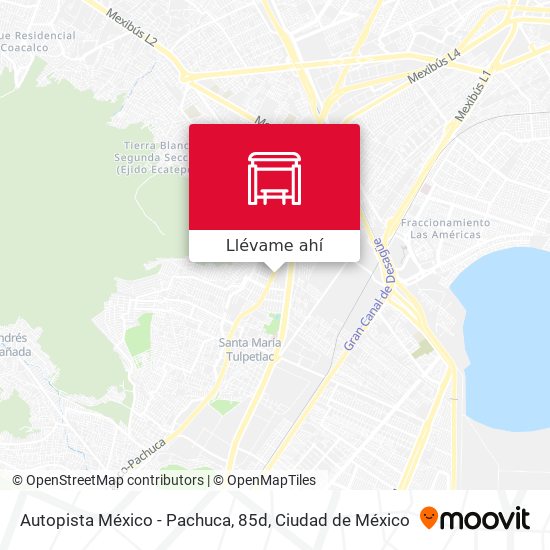 Mapa de Autopista México - Pachuca, 85d