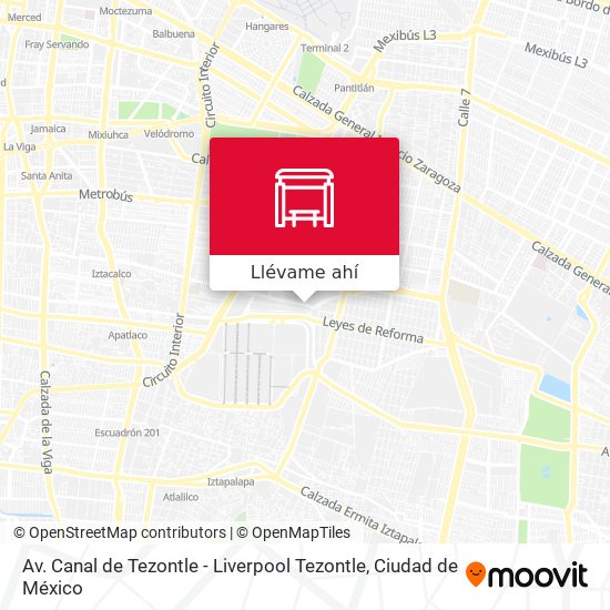 Mapa de Av. Canal de Tezontle - Liverpool Tezontle