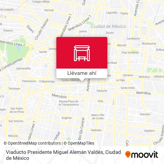 Mapa de Viaducto Presidente Miguel Alemán Valdés