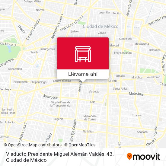 Mapa de Viaducto Presidente Miguel Alemán Valdés, 43