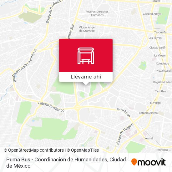 Mapa de Puma Bus - Coordinación de Humanidades