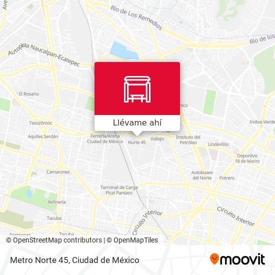 Mapa de Metro Norte 45