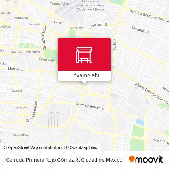 Mapa de Cerrada Primera Rojo Gómez, 3