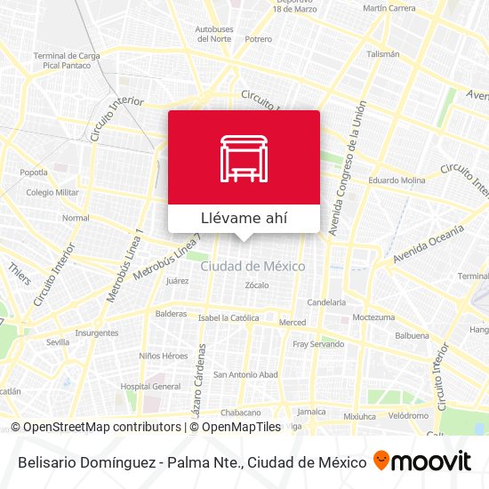 Mapa de Belisario Domínguez - Palma Nte.