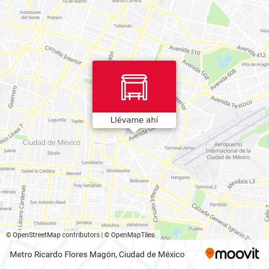 Mapa de Metro Ricardo Flores Magón