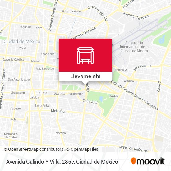 Mapa de Avenida Galindo Y Villa, 285c