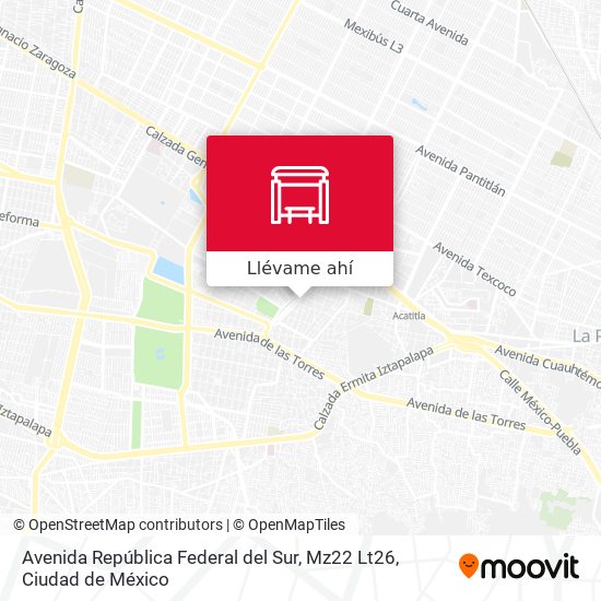 Mapa de Avenida República Federal del Sur, Mz22 Lt26