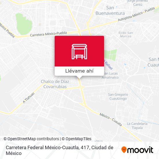 Mapa de Carretera Federal México-Cuautla, 417