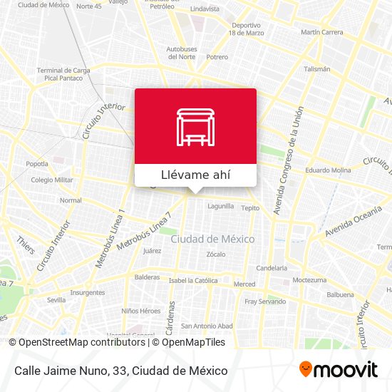 Mapa de Calle Jaime Nuno, 33