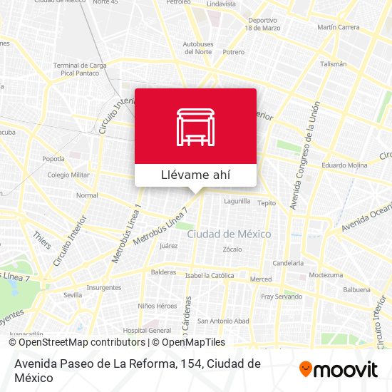 Mapa de Avenida Paseo de La Reforma, 154