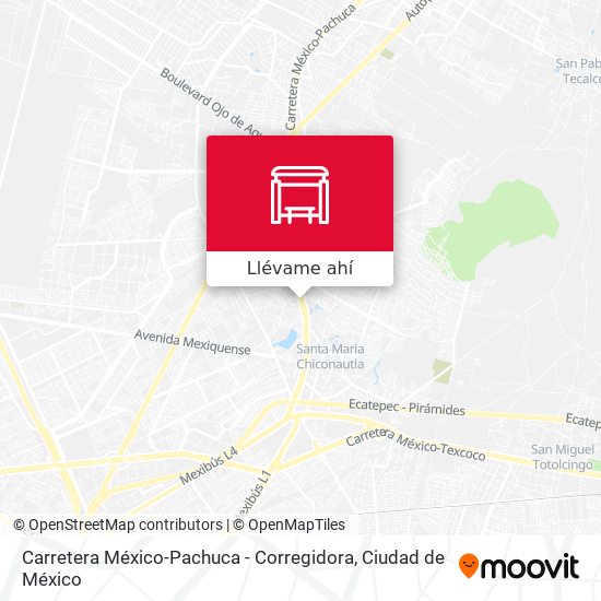 Mapa de Carretera México-Pachuca - Corregidora