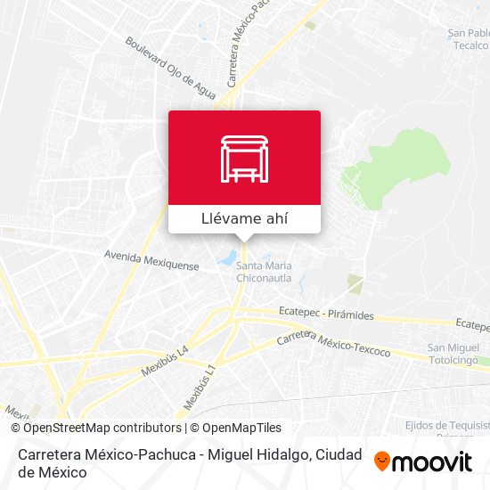 Mapa de Carretera México-Pachuca - Miguel Hidalgo