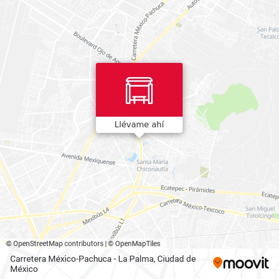 Mapa de Carretera México-Pachuca - La Palma
