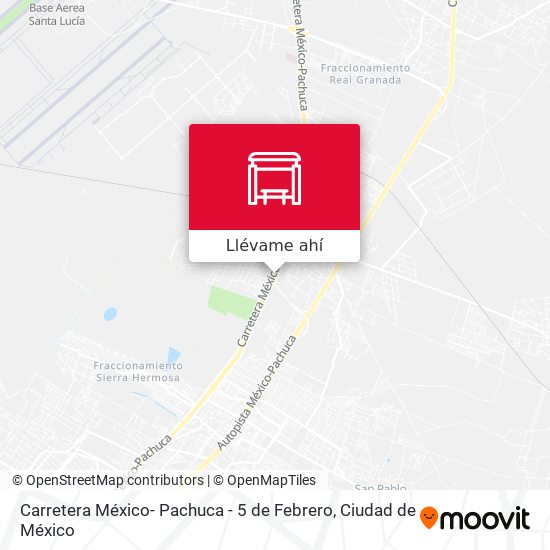 Mapa de Carretera México- Pachuca - 5 de Febrero