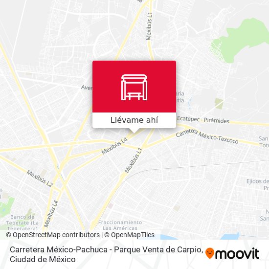 Mapa de Carretera México-Pachuca - Parque Venta de Carpio