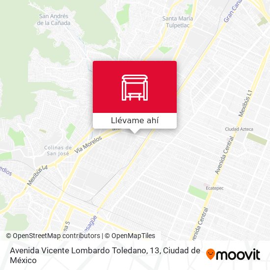 Mapa de Avenida Vicente Lombardo Toledano, 13